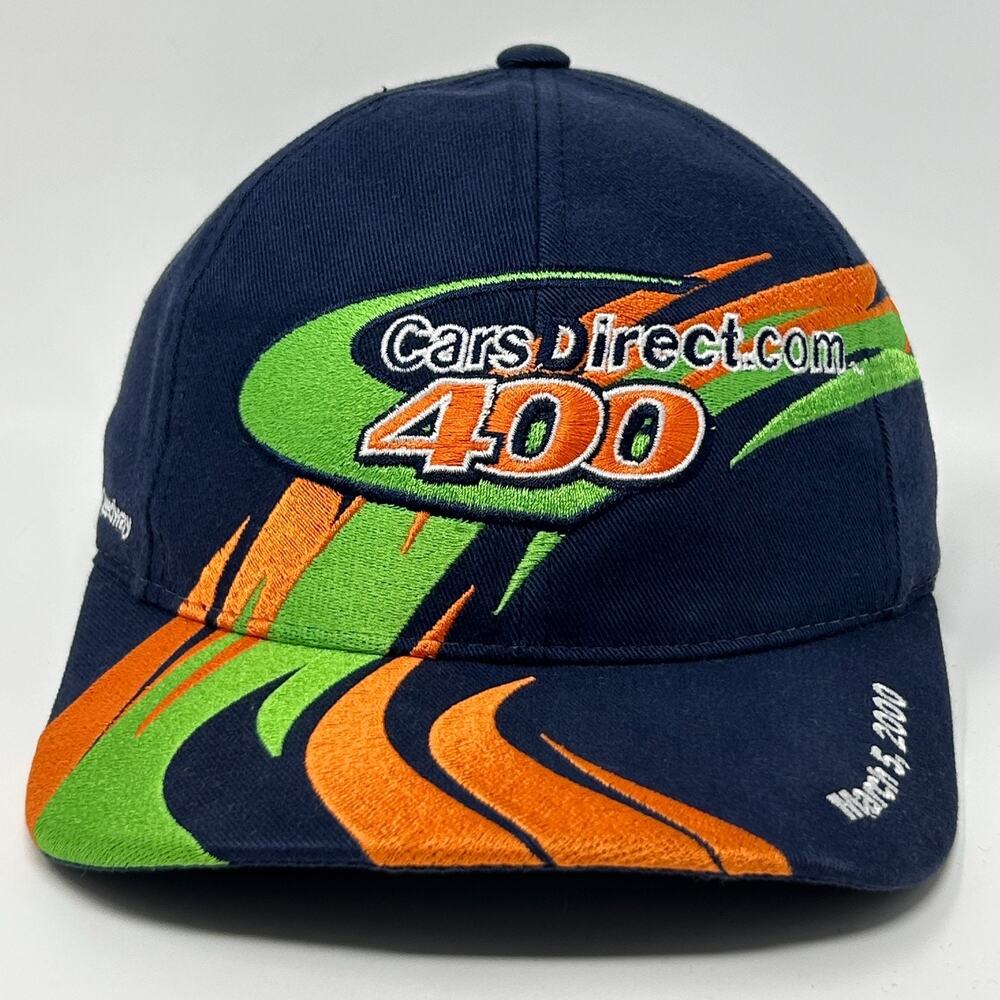 Vintage Y2Ks NASCAR Cars Direct 400 Hat Baseball Cap Las Vegas Strapback Blue